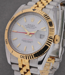 2-Tone Datejust 36mm with Turn-O-graph Bezel on Jubilee Bracelet with White Index Dial