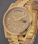 President Day-Date in Yellow Gold with Fluted Bezel on President Bracelet with Champagne Jubilee Diamond Dial