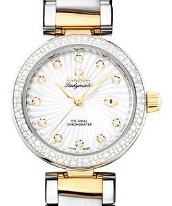 DeVille Ladymatic Automatic in 2-Tone - Diamond Bezel Yellow Gold - Steel Bracelet - White MOP Diamond Dial