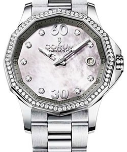 Admiral Cup Legend in Steel with Diamond Bezel on Steel Bracelet with Grey MOP Diamond Dial