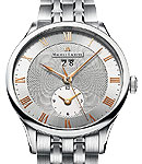 Masterpiece Date GMT in Steel on Steel Bracelet with Silver Guilloche Dial - Gold Markers