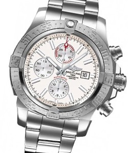 Super Avenger II Chronograph in Steel on Steel Bracelet with Silver Dial