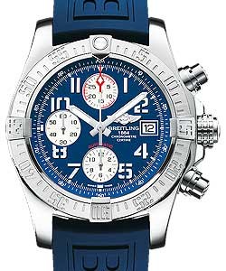 Avenger II GMT Men's Automatic in Steel On Blue Rubber Strap with Blue Arabic Dial