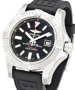 Avenger II Seawolf Chronometer in Steel  On Black Rubber Strap with Black Dial