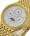 Quantieme Perpetual Yellow Gold - Diamond Bezel on Bracelet with MOP Dia. Dial - Limited Edition 50 pcs
