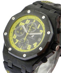 Royal Oak Offshore Carbon Bumble Bee in Forged Carbon with Ceramic Bezel on Black Leather Strap with Black (Lume) Dial