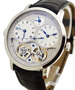 DBG 44mm in Steel on Black Alligator Leather Strap with Light Grey Dial