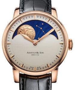 HM Perpetual Moon 42mm in Rose Gold on Black Crocodile Leather Strap with White Dial