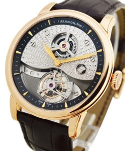 TE8 Metiers d'' Art 44mm in Rose Gold on Brown Crocodile Leather Strap with Skeleton Dial