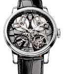 TB88 Royal Collection 46mm in Steel on Black Crocodile Strap with Black Skeleton Dial