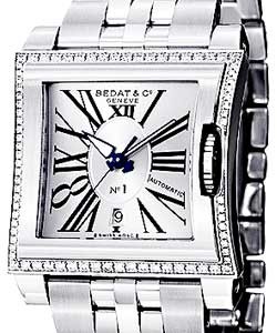 no. 1 Ladies Automatic in Steel with Diamond Bezel On Steel Bracelet with Silver Roman Dial