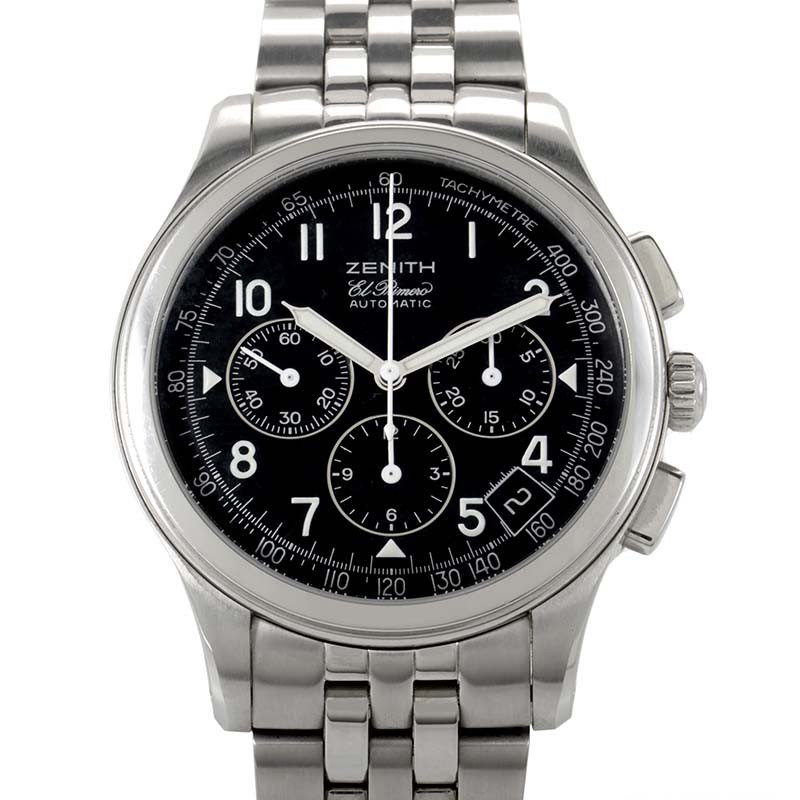  El Primero Chronograph Automatic Steel on Bracelet with Black Dial