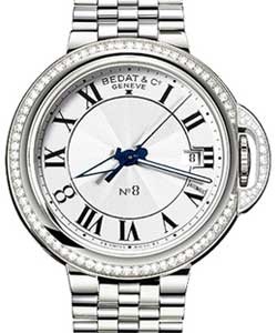 Specials in Stinless  Steel with Diamond Bezel on Steel Bracelet with Silver Roman Dial