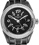 Classic Eve 40mm in Black Ceramic with Diamonds Bezel on Black Ceramic Bracelet with Black Dial