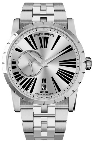 Excalibur 42mm Automatic in Steel on Steel Bracelet with Silver Dial