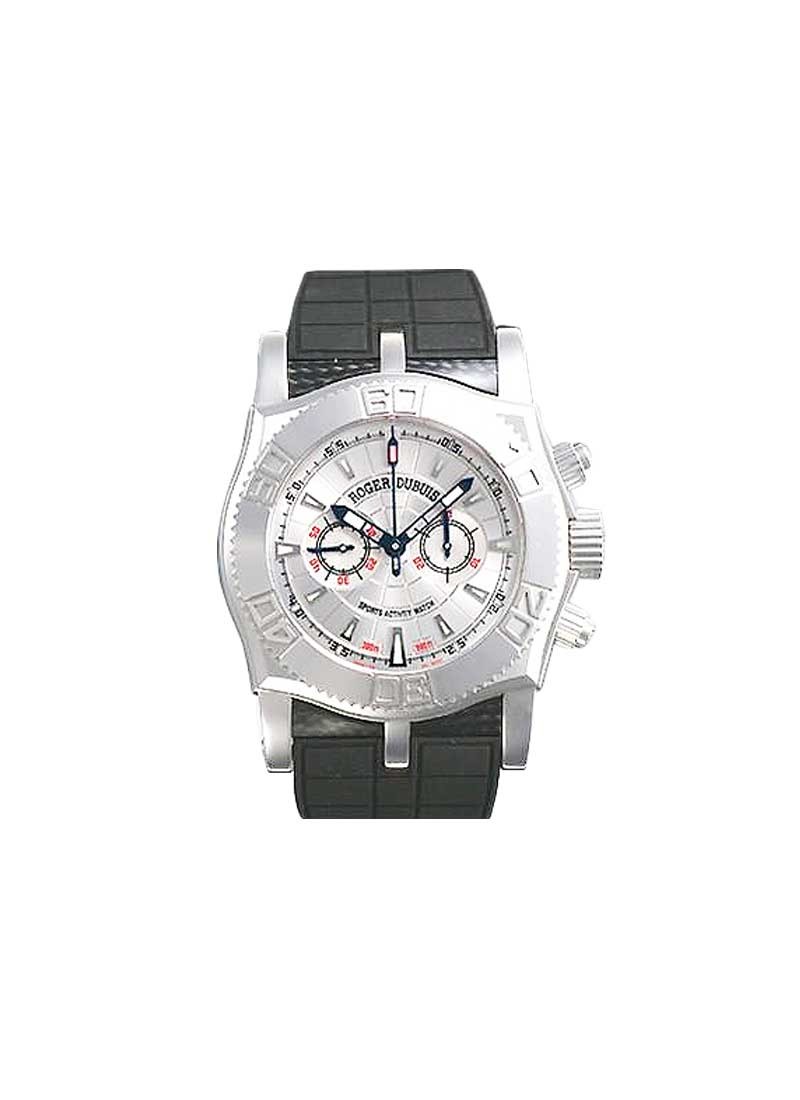 Roger Dubuis Easy Diver Chronograph in Steel with White Gold Bezel
