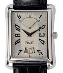 Black Tie Emperador Coussin Retrograde in Platinum On Black Crocodile Strap with Silver Dial