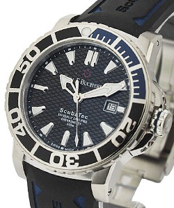ScubaTech Mens Automatic in Steel On Black Rubber Strap with Black Dial
