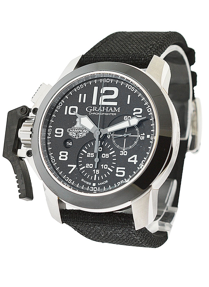Graham Chronofighter Stanley Cup Champions 47mm in Steel with Black Ceramic Bezel