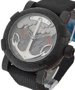 Capsules Tattoo  in Black PVD Steel On Black Fabric Strap with Print - Satin Grey Dial