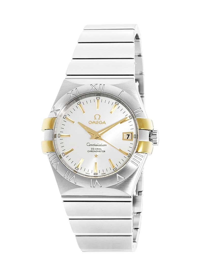 Omega Constellation in Steel with Yellow Gold Accent Bezel
