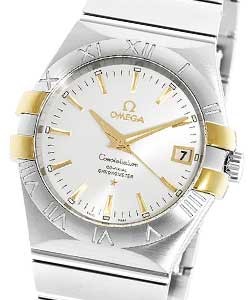 Constellation in Steel with Yellow Gold Accent Bezel on Steel Bracelet with Silver Dial