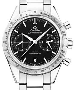 Speedmaster 57 Co-Axial Chronograph Automatic in Steel on Steel Bracelet with Black Dial
