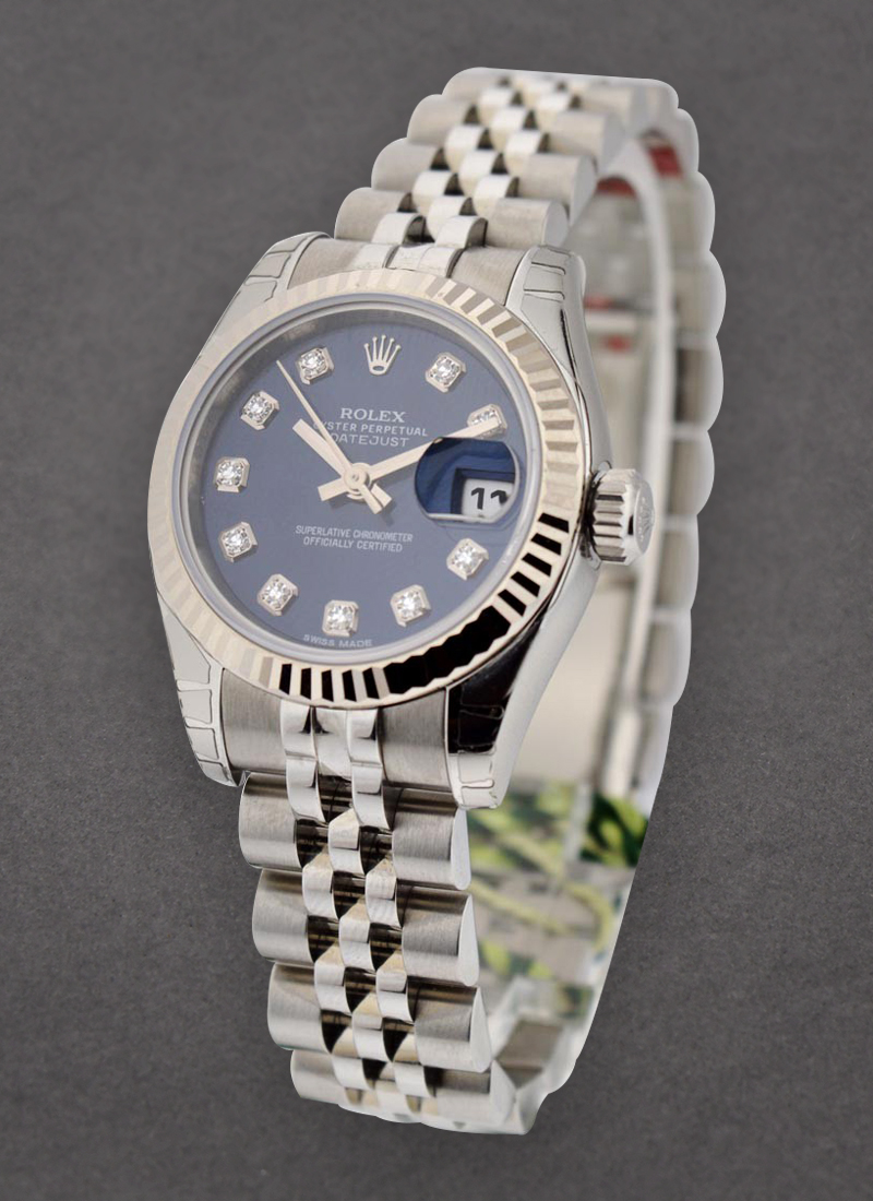 Rolex Unworn Datejust Automatic in Steel with White Gold Fluted Bezel