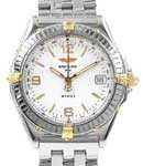 Wind Rider Wings 38mm in Steel and Rose Gold On Steel Bracelet with Silver Dial - Gold Markers