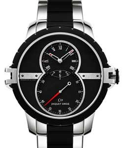 Grande Seconde Mens Automatic in Steel with Black Rubber Bezel on Steel and Black Rubber Bracelet with Black Dial