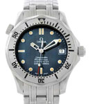 Seamaster 300m Ladoes Automatic in Steel On Steel Bracelet with Blue Dial