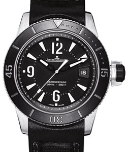 Master Compressor Diving Navy Seals Automatic in Steel On Black Leather Strap with Black Dial 