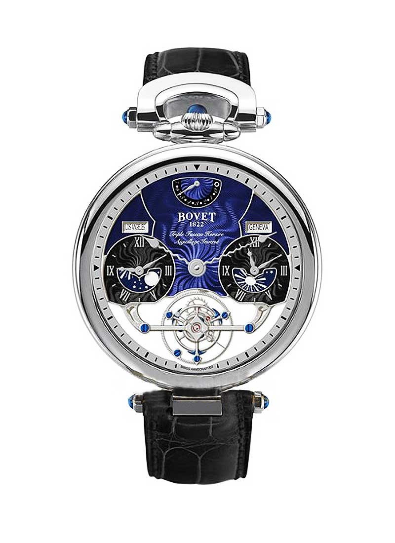 Bovet Amadeo Fleurier Rising Star Triple Time Zone Tourbillon 46mm Automatic in White Gold