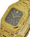 Ladys Vintage Quartz in Yellow Gold  on Bracelet with Black Tapisserie Dial 