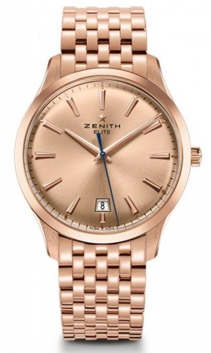Elite Captain Central Second Automatic in Rose Gold On Rose Gold Bracelet with Gold Colored Dial