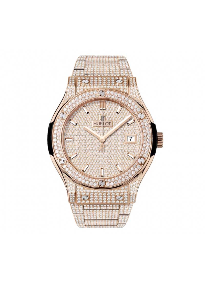 Hublot Classic Fusion 45mm King in Rose Gold with Diamonds
