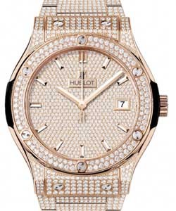 Classic Fusion 45mm King in Rose Gold with Diamonds On Rose Gold Diamond Bracelet with Pave Diamond Dial