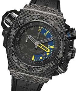 King Power Oceanographic 1000 King in Carbon Fiber On Black Rubber Strap with Black and Blue Dial
