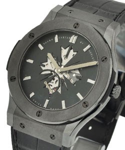 Classic Fusion Jay Z Shawn Carter in Black Ceramic On Black Crocodile Leather Strap with Black Dial