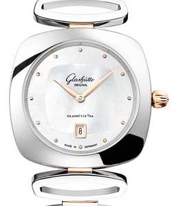 Pavonina 31mm Quartz in Steel and Rose Gold on 2-Tone Bracelet with White MOP Guilloche Dial