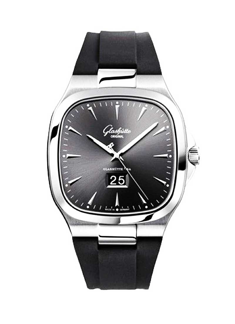 Glashutte Seventies Panorama Date 40mm Automatic in Steel