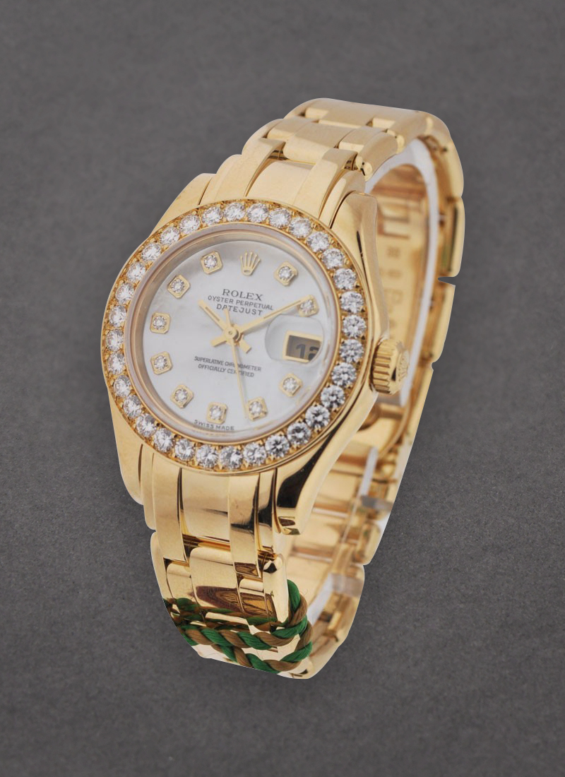 Pre-Owned Rolex Masterpiece with Yellow Gold 32 Diamond Bezel