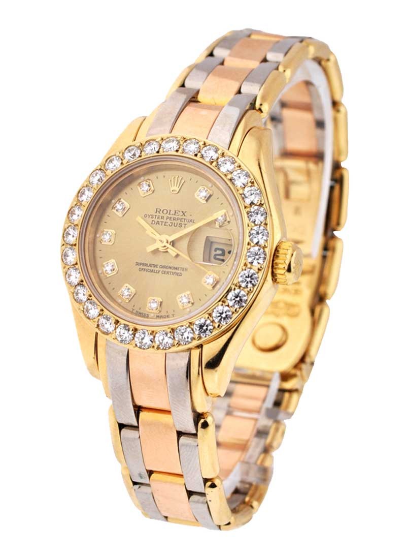 Pre-Owned Rolex Masterpiece Tridor with 32 Diamond Bezel