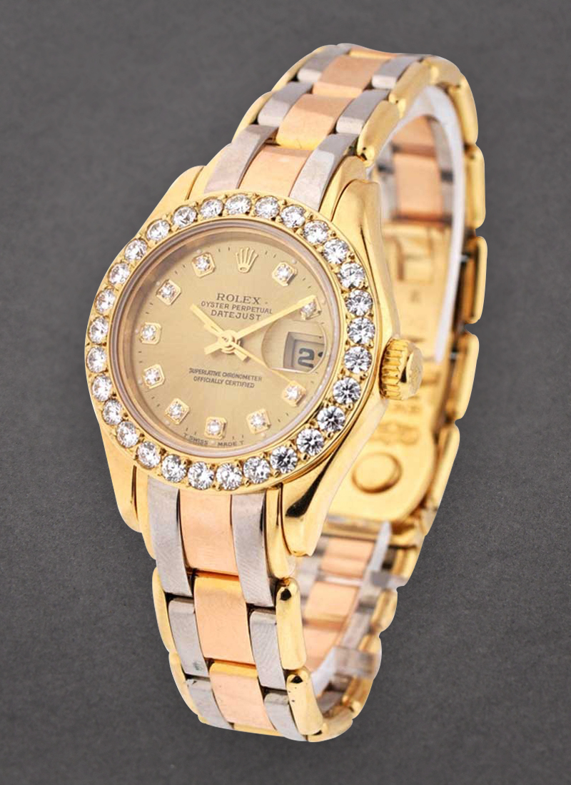 Pre-Owned Rolex Masterpiece Tridor with 32 Diamond Bezel