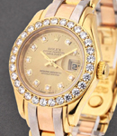 Masterpiece Tridor with 32 Diamond Bezel on Tridor Pearlmaster Bracelet with Champagne Diamond Dial