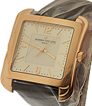 Historiques Toledo 1951 in Rose Gold on Brown Crocodile Leather Strap with Silver Dial