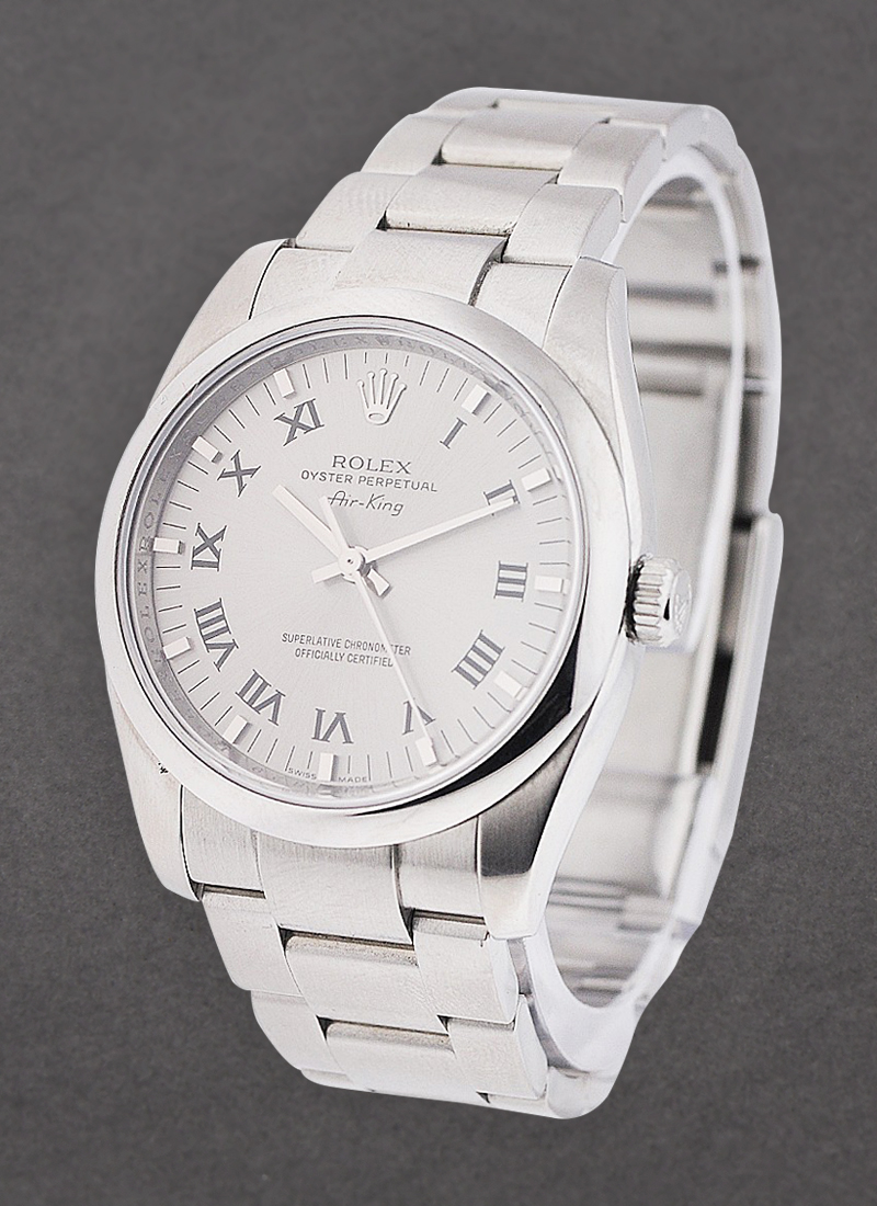 Pre-Owned Rolex Airking in Steel with Smooth Bezel