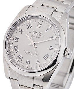 Airking in Steel with Smooth Bezel on Steel Oyster Bracelet with Gray Roman Dial