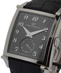 Vintage 1945 Petite Seconde  On Black Crocodile Strap with Gray Arabic Dial