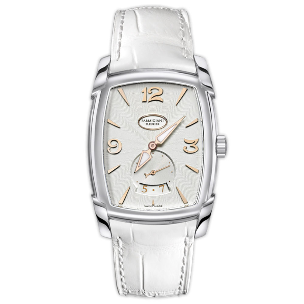 Kalpa XL Fleurier Mens Automatic in Steel on White Crocodile Leather Strap with Ivory Dial